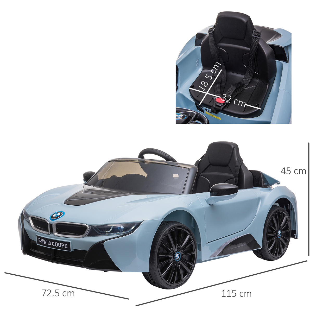 easycomfort easycomfort macchinina elettrica bmw per bambini 3 8 anni con telecomando luci e lettore mp3 blu