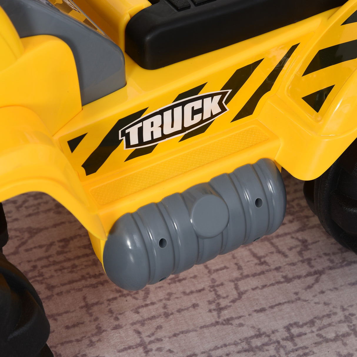 easycomfort easycomfort escavatore giocattolo per bambini max 30 kg con braccio mobile canestro e palline colorate giallo e nero