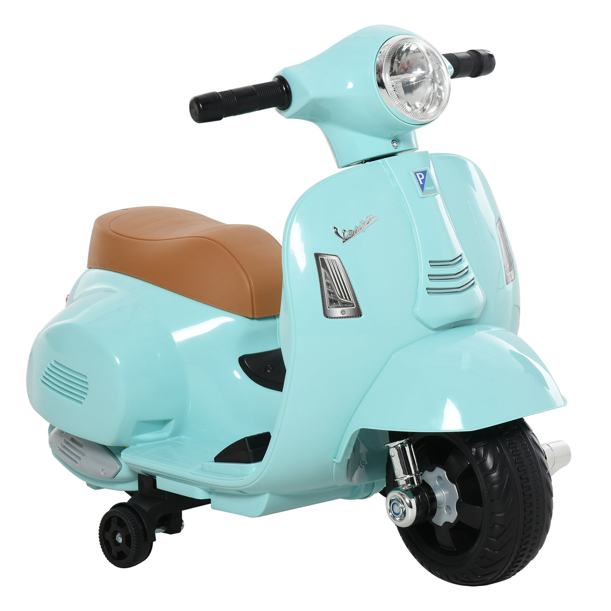easycomfort easycomfort moto elettrica per bambini con licenza ufficiale vespa batteria 6v fari e clacson per bimbi da 18 36 mesi verde 66 5x38x52cm