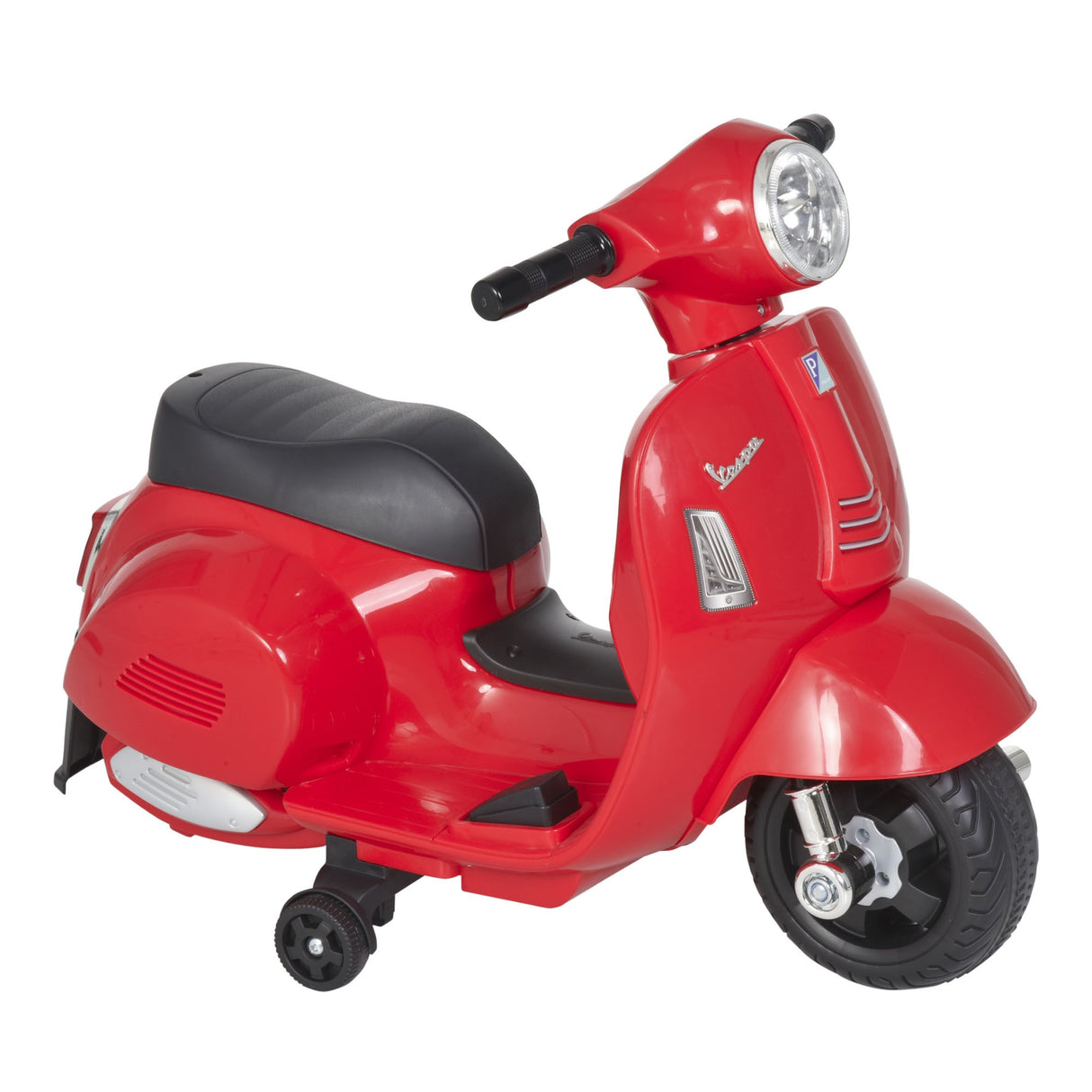 easycomfort easycomfort moto elettrica per bambini con licenza ufficiale vespa batteria 6v fari e clacson per bimbi da 18 36 mesi rosso 66 5x38x52cm