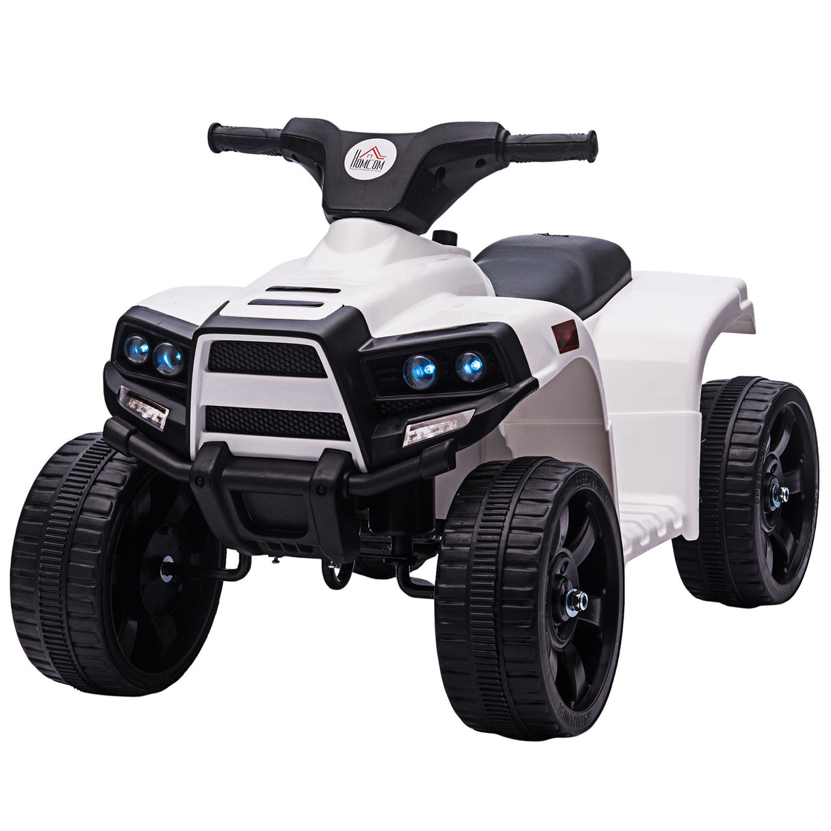 easycomfort easycomfort quad per bambini atv elettrico 6v con fari e clacson velocita 3kmh eta 18 36 mesi 65x40x43cm nero bianco
