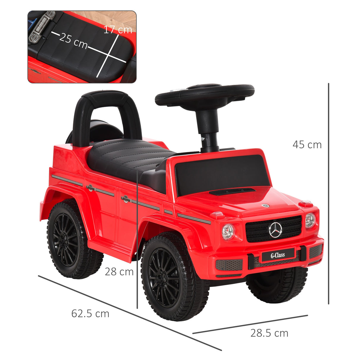 easycomfort easycomfort macchina giocattolo macchina cavalcabile per bambini 12 36 mesi mercedes benz g350 rossa