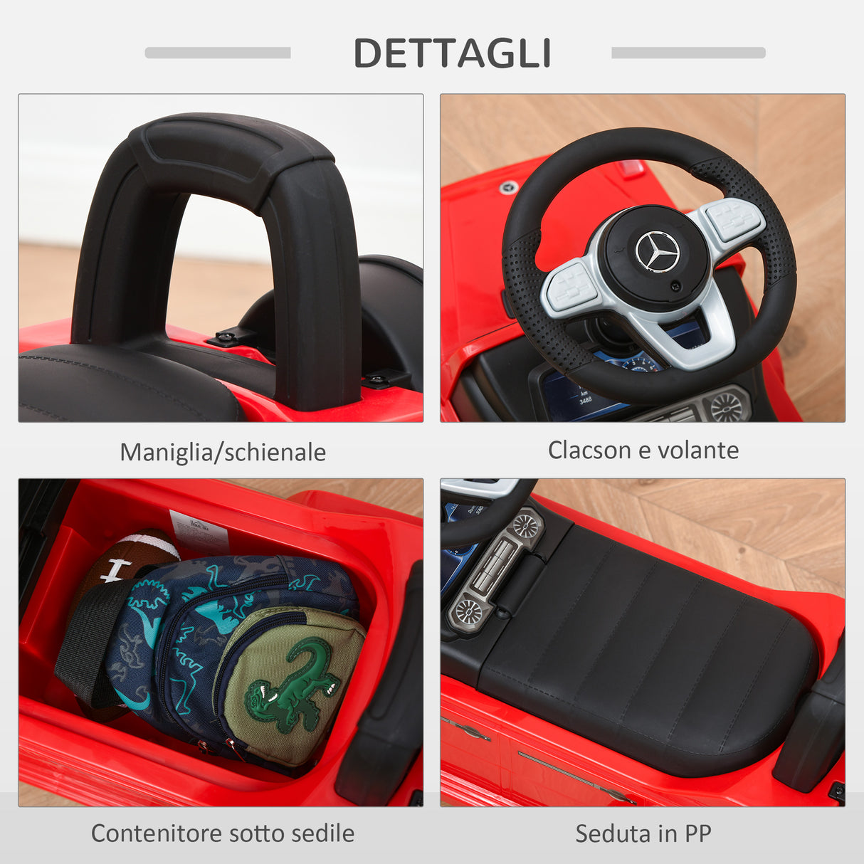 easycomfort easycomfort macchina giocattolo macchina cavalcabile per bambini 12 36 mesi mercedes benz g350 rossa
