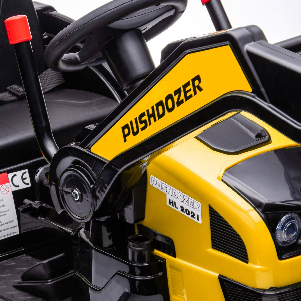 easycomfort easycomfort escavatore cavalcabile per bambini 3 5 anni ruspa giocattolo a batteria 6v con suoni e luci velocita 1 5 2 5 kmh 132cmx62cmx65cm giallo