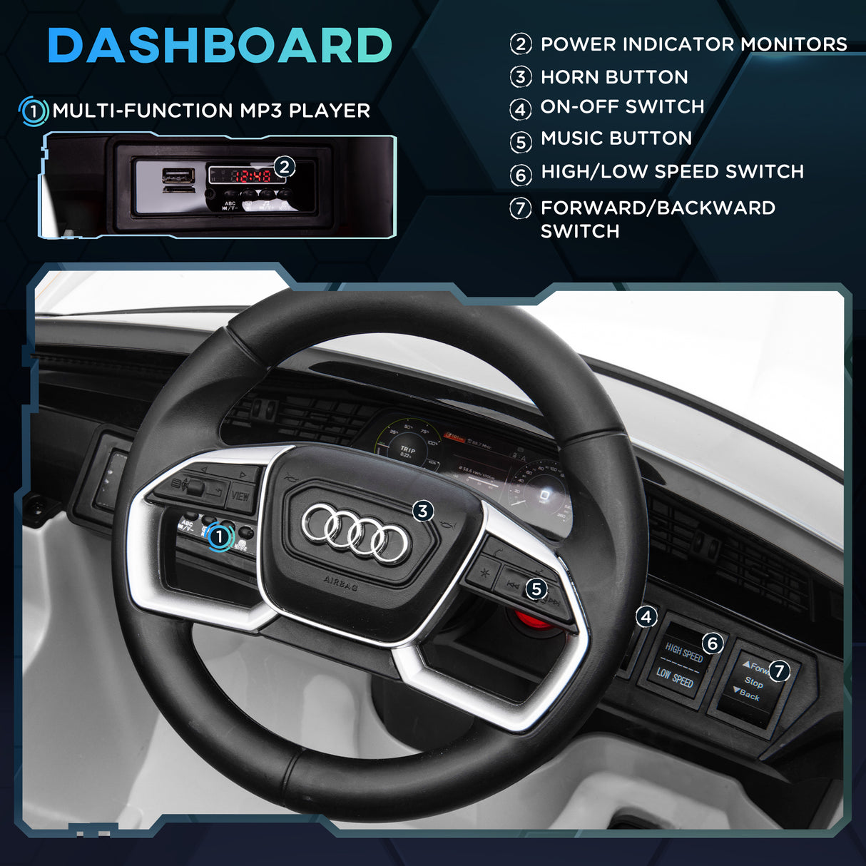 easycomfort easycomfort macchina elettrica per bambini 12v con telecomando velocita 3 8kmh luci e musica eta 3 5 anni bianco