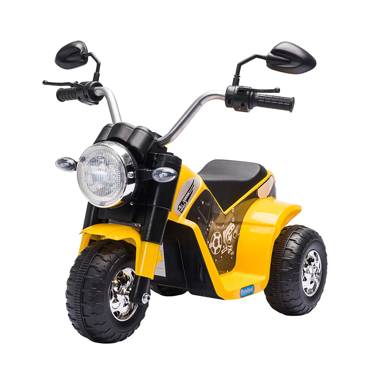 easycomfort easycomfort moto elettrica per bambini a 3 ruote con luci e suoni batteria ricaricabile 6v velocita 2 kmh per bimbi da 18 36 mesi 72cmx57cmx56cm gialla