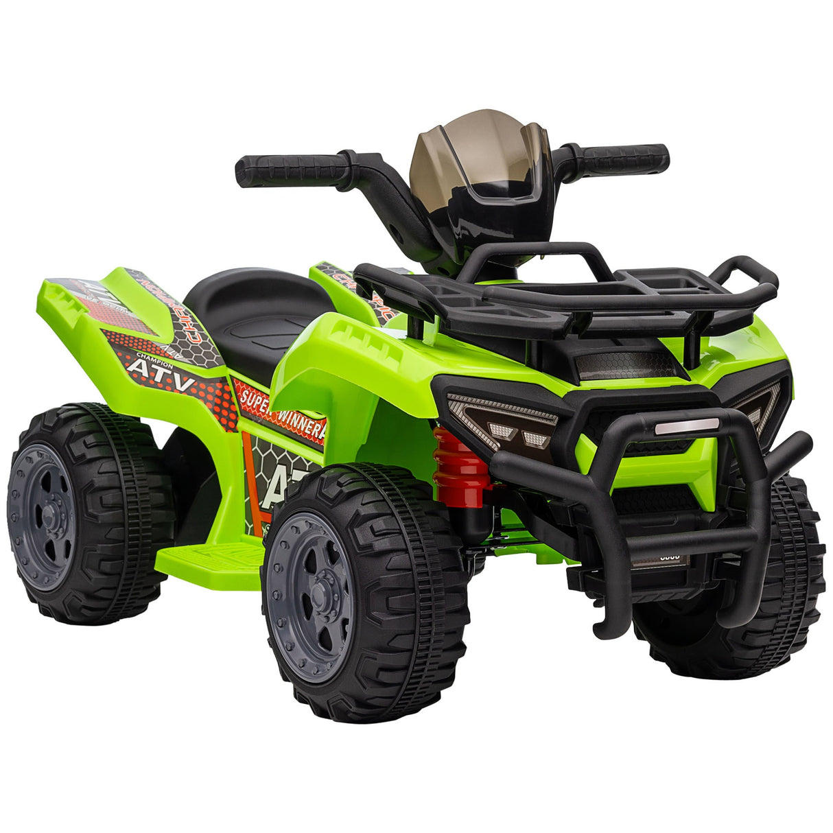 easycomfort easycomfort quad elettrico per bambini con batteria ricaricabile 6v pulsante acceleratore eta 18 36 mesi 70x42x45cm verde