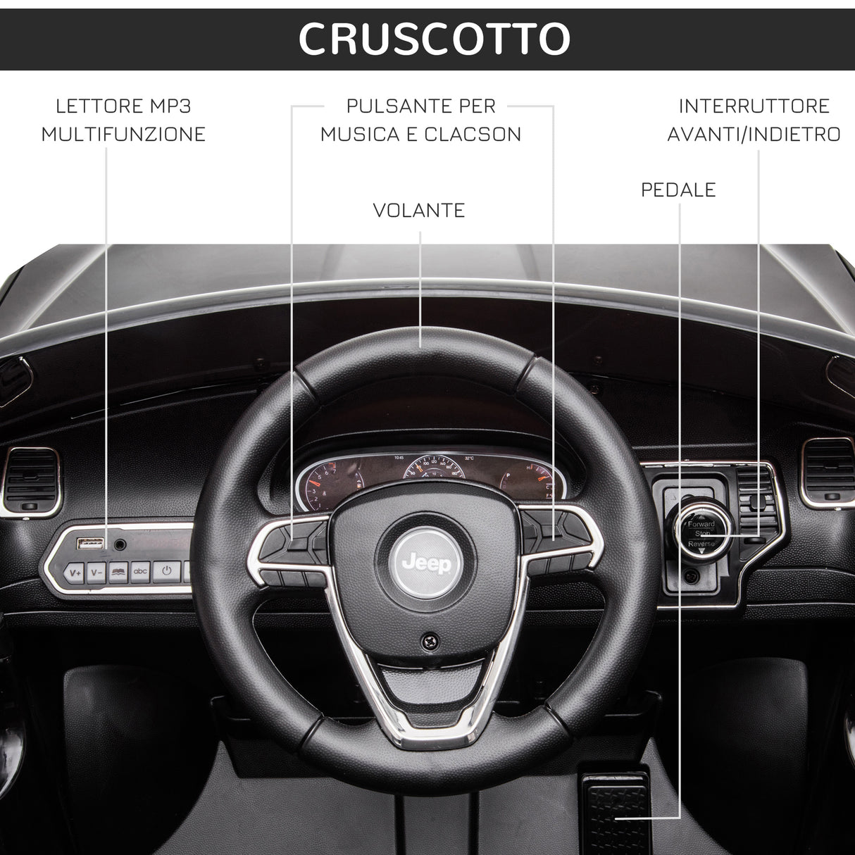 easycomfort easycomfort macchina elettrica jeep per bambini 12v guida manuale e con telecomando nero