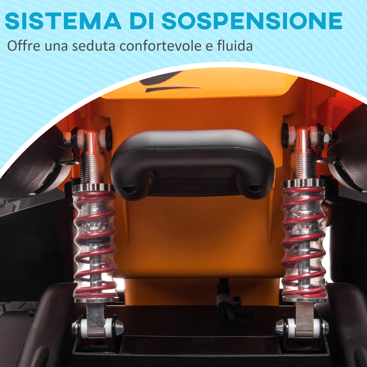 easycomfort easycomfort quad per bambini 3 8 anni con licenza mclaren e fari led 107x71x73 5 cm nero e arancione