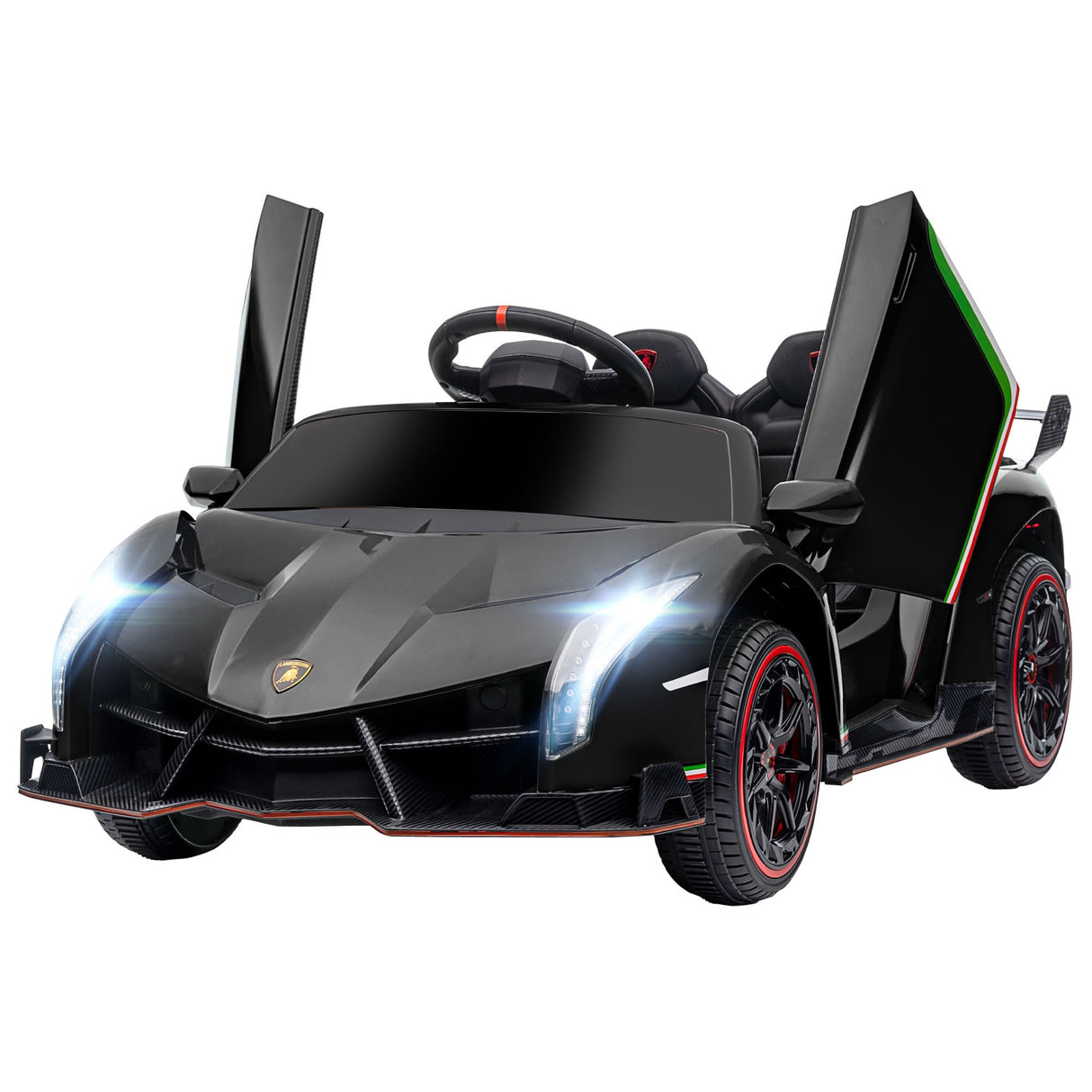 easycomfort easycomfort macchina elettrica per bambini lamborghini veneno 12v con telecomando eta 3 6 anni nero