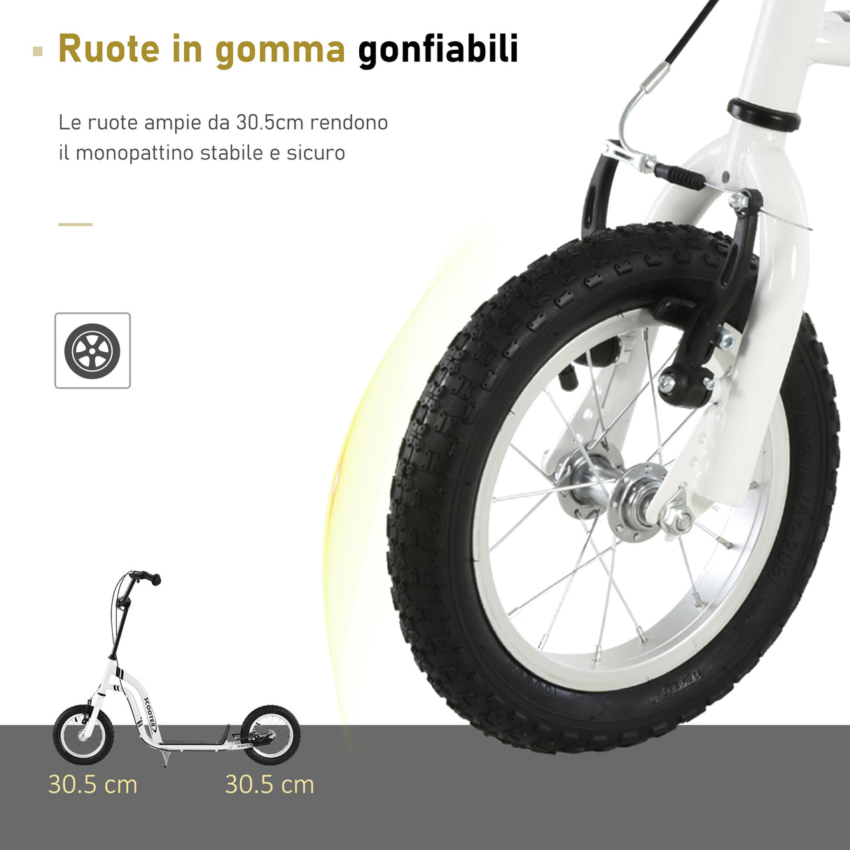 easycomfort easycomfort monopattino per bambini 5 regolabile doppi freni pneumatico gonfiabile