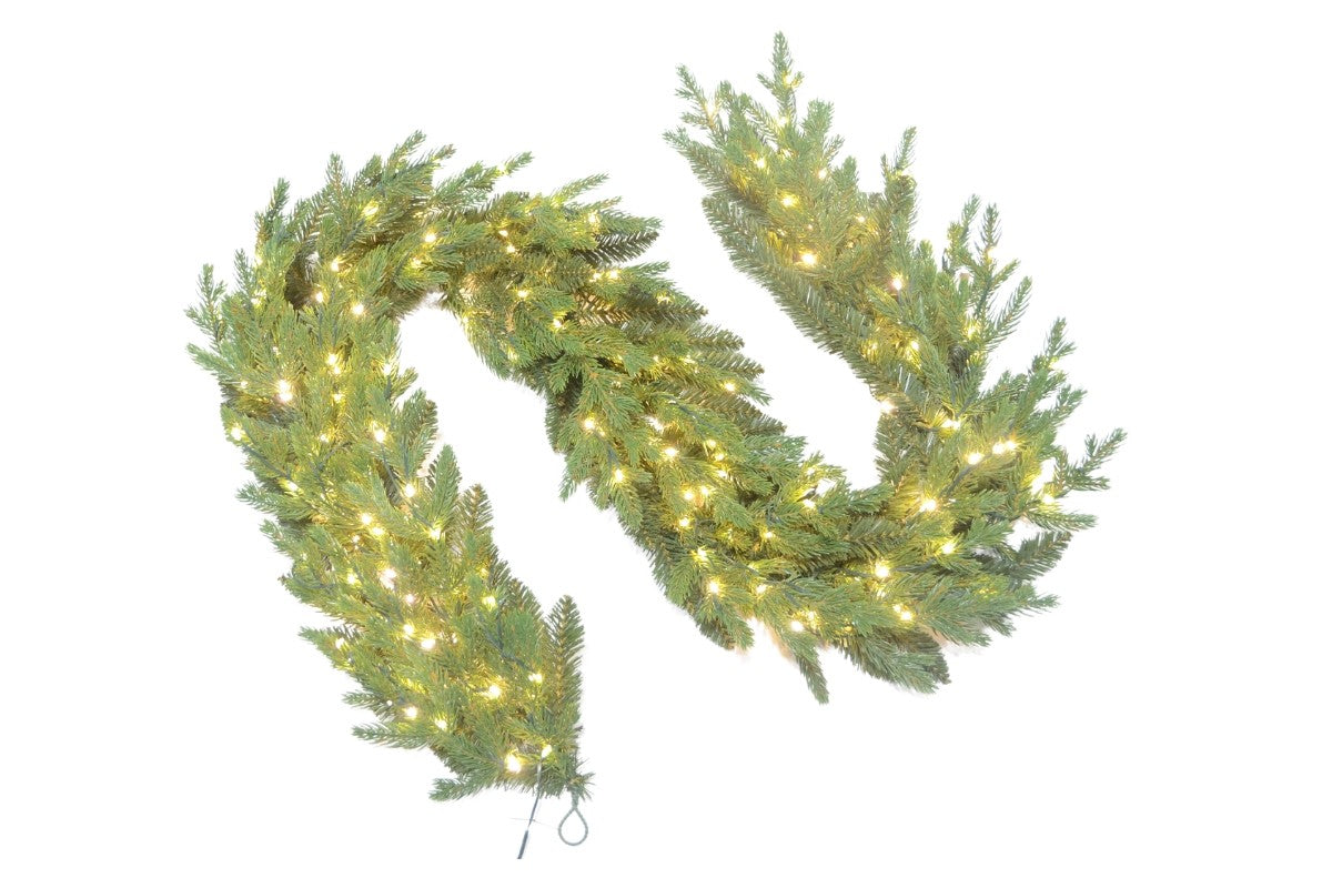 le stelle ghirlanda di natale in pvc lunghezza 180cm diametro 25 cm con 200 luci led incluse