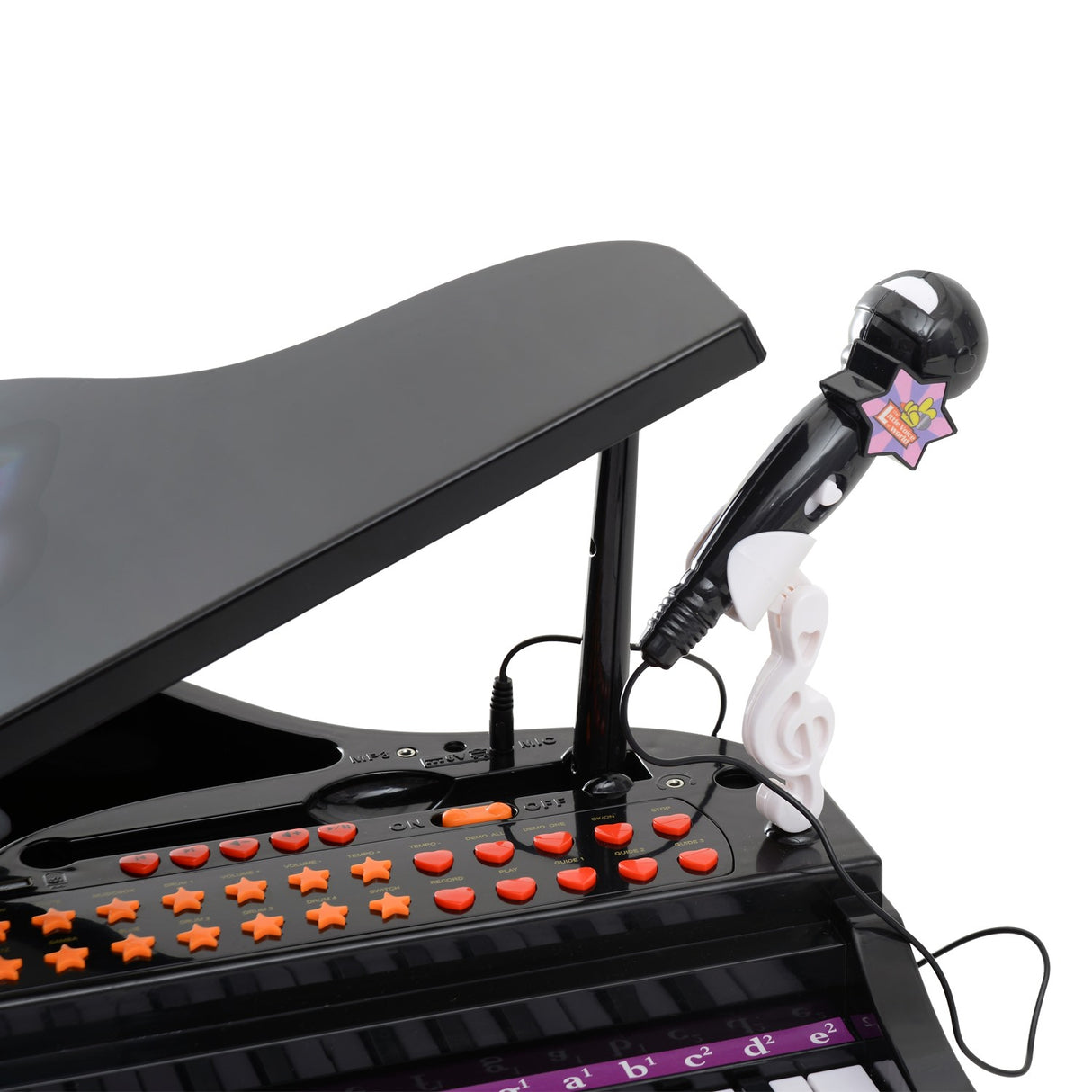 easycomfort easycomfort pianoforte elettrico giocattolo strumento musicale per bambini con 37 tasti microfono e sgabello 48x39x69cm nero