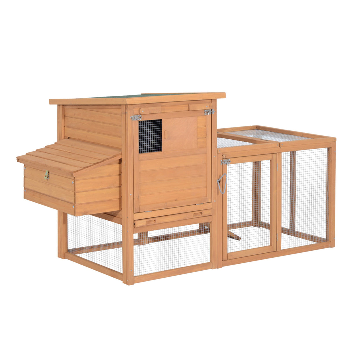 easycomfort easycomfort pollaio da giardino gabbie per galline da esterno con zona di corsa e nido in legno 19081103cm