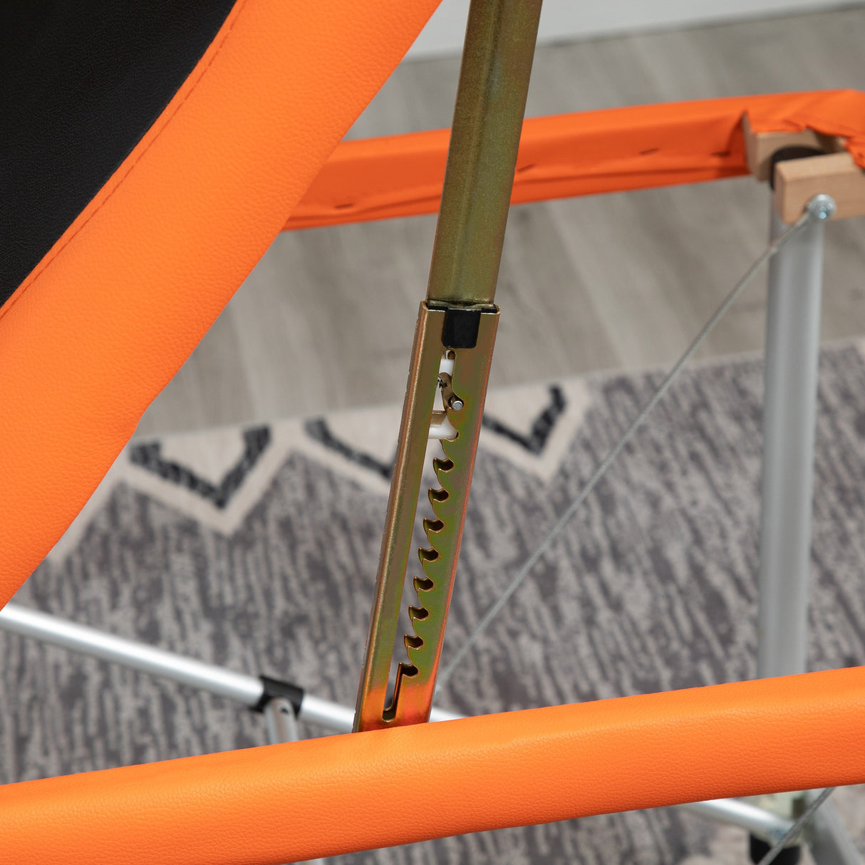 easycomfort easycomfort lettino per massaggi professionale pieghevole in alluminio nero e arancione 215x 60 cm