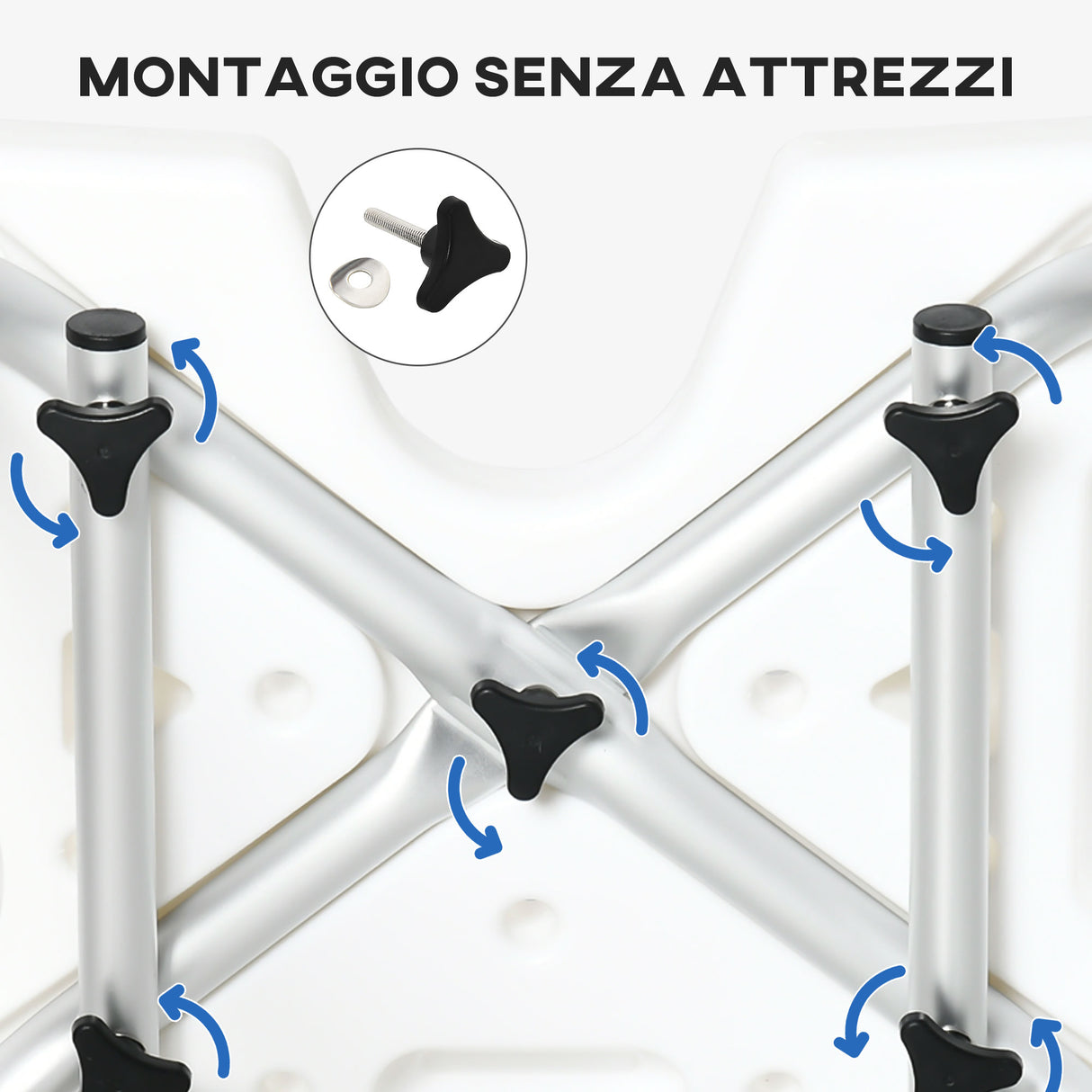 easycomfort easycomfort sedia per doccia per anziani disabili e donne incinte imbottita con forma a u 54x52x70 82cm bianco