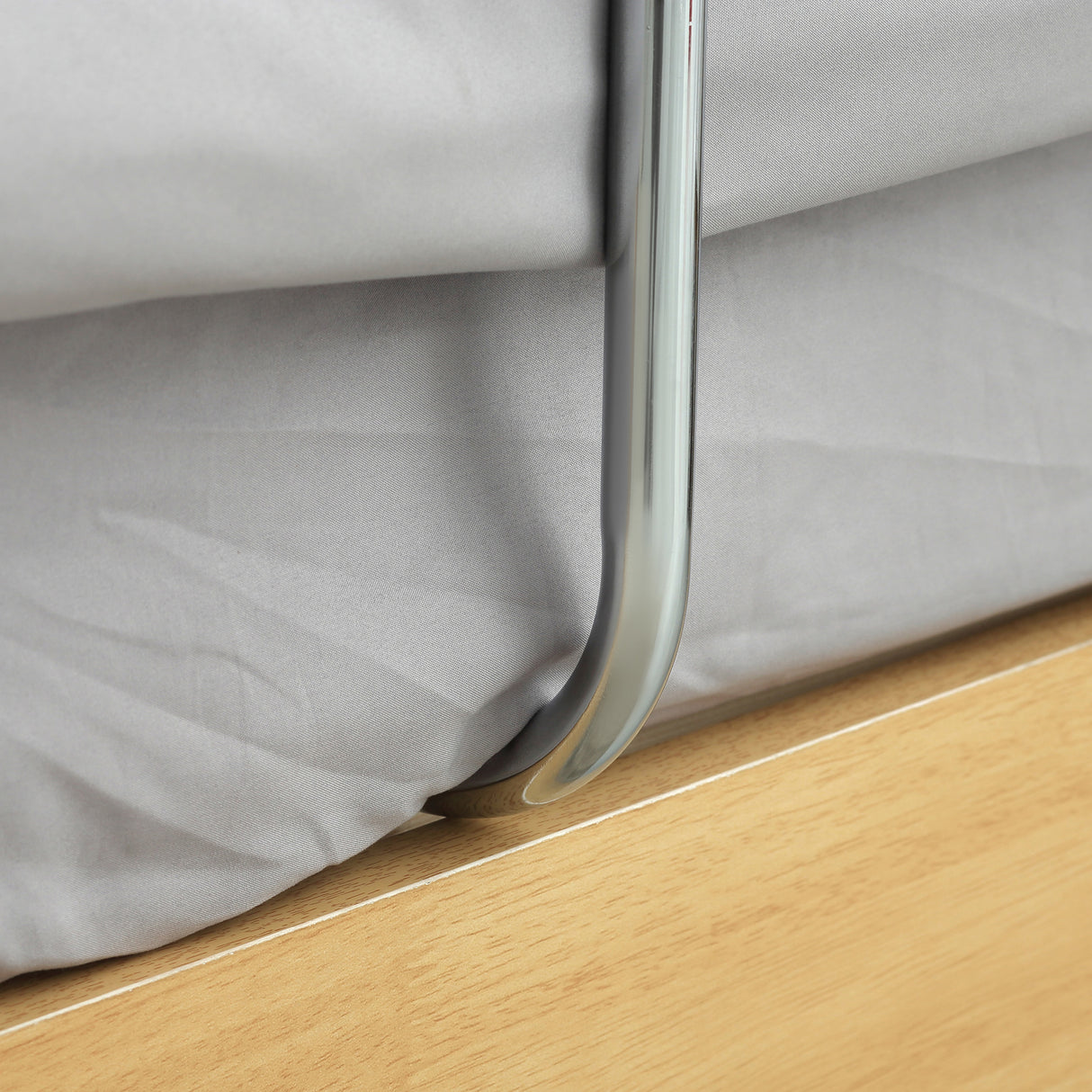 easycomfort easycomfort maniglia per letto con altezza regolabile in acciaio con impugnatura morbida argento