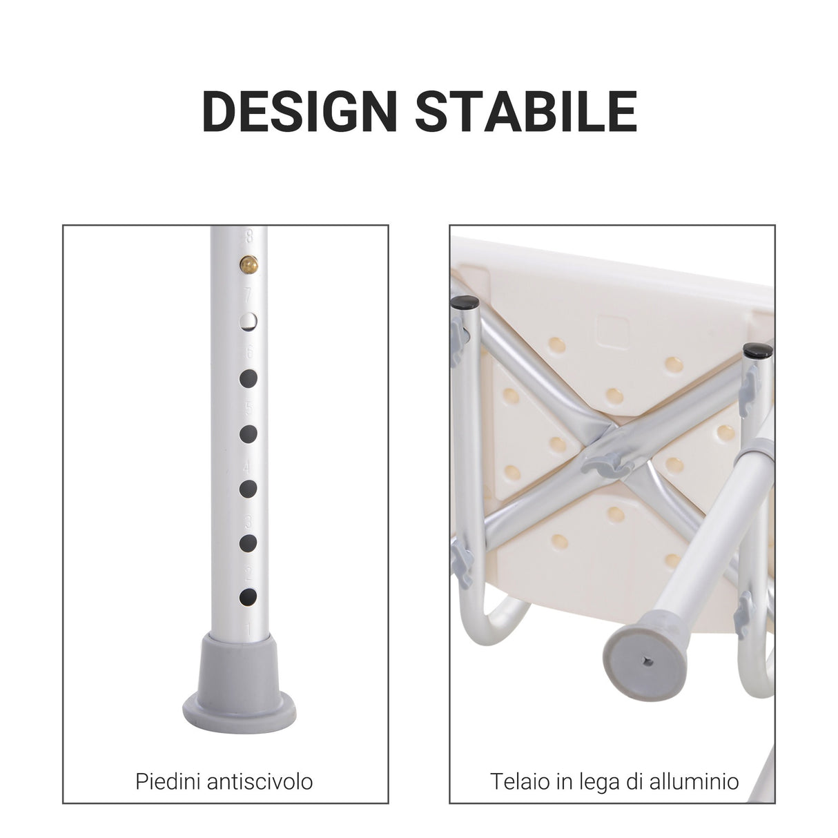 easycomfort easycomfort sedile da doccia con schienale ausilio da vasca sedia doccia altezza regolabile 8 posizioni antiscivolo ean 8054111846431