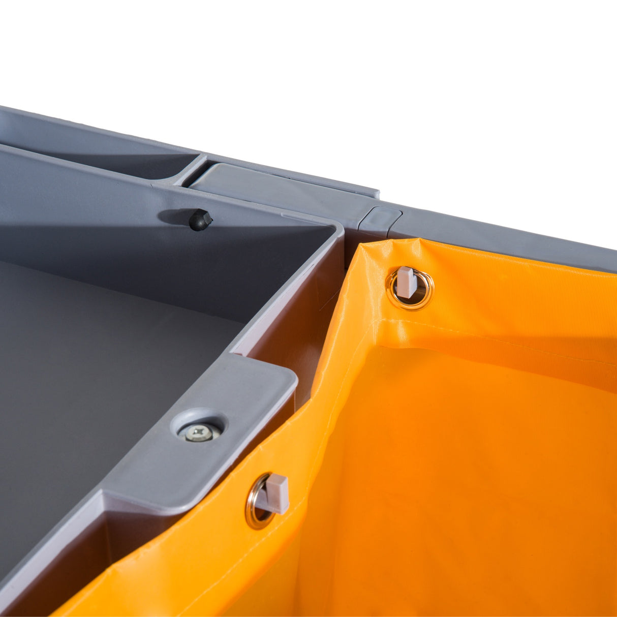 easycomfort easycomfort carrello pulizie professionale con 3 ripiani ganci portascopa 4 ruote e sacco 100l arancione 113 x 50 5 x 96 5cm ean 8054144137544