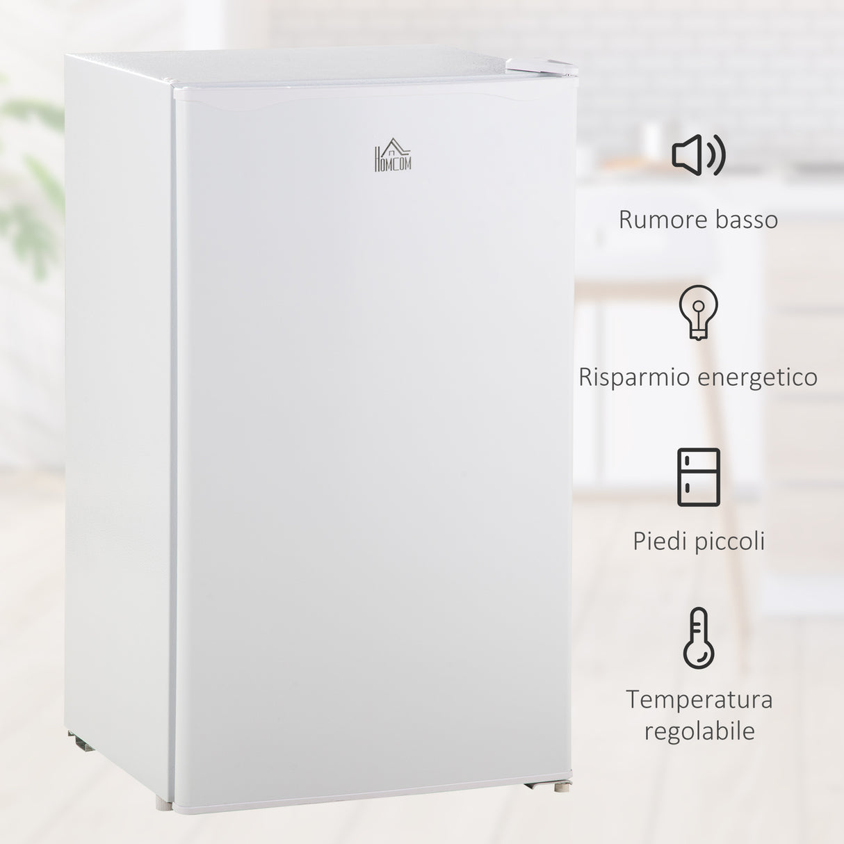 easycomfort frigo portatile da 91l con termostato regolabile scaffali a parete ripiani e un cassetto in metallo e plastica 47.5x44.2x84cm bianco