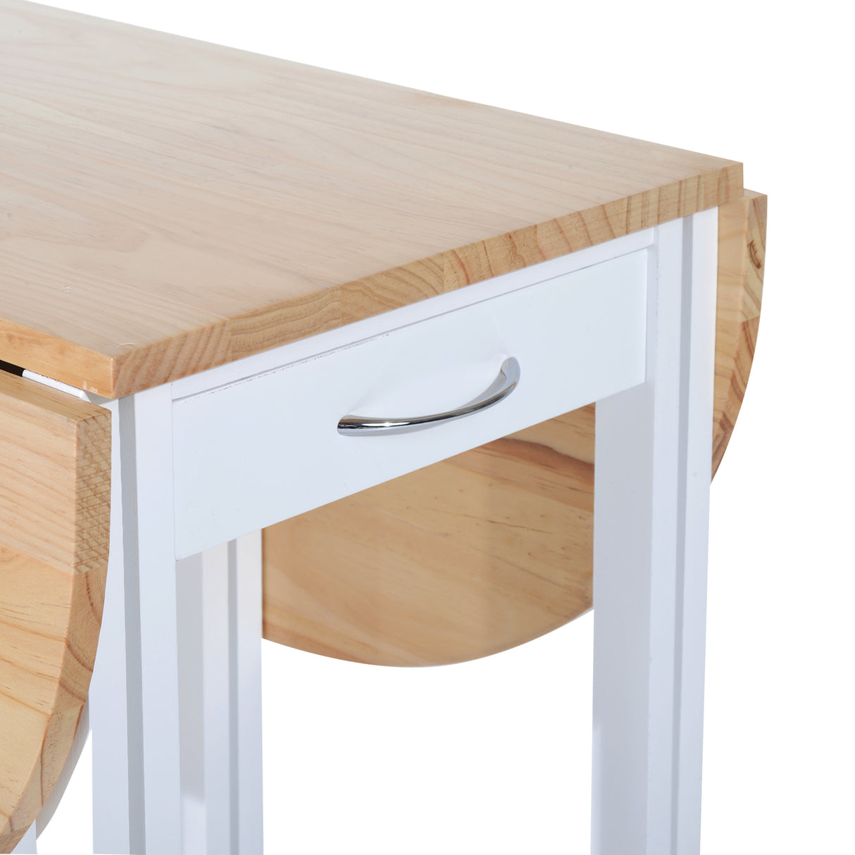 easycomfort easycomfort set 3 pezzi tavolo pieghevole da cucina e 2 sgabelli salvaspazio bianco e legno