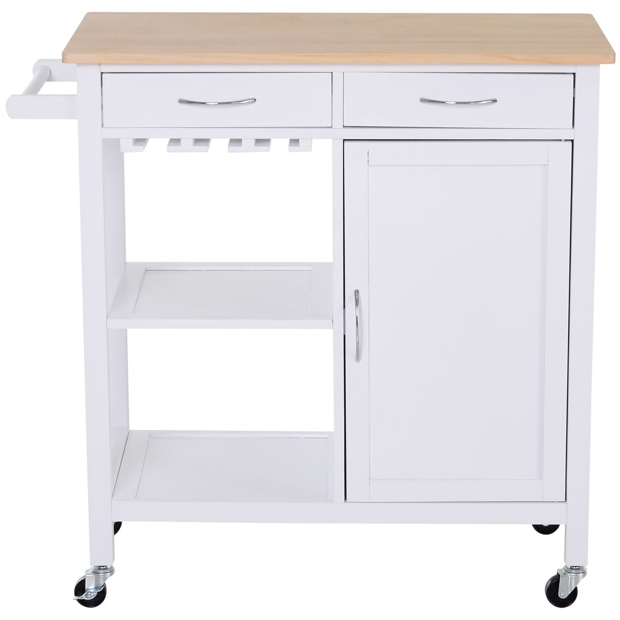 easycomfort easycomfort carrello da cucina classico con cassetti e ruote in legno salvaspazio 89x40x84cm ean 8054144134314