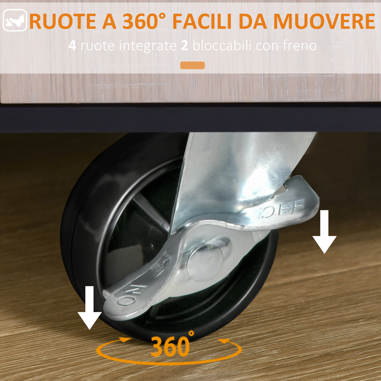 easycomfort easycomfort carrello da cucina multiuso moderno con ruote cassetto anta in legno rovere 765x40x82cm ean 8054144132174