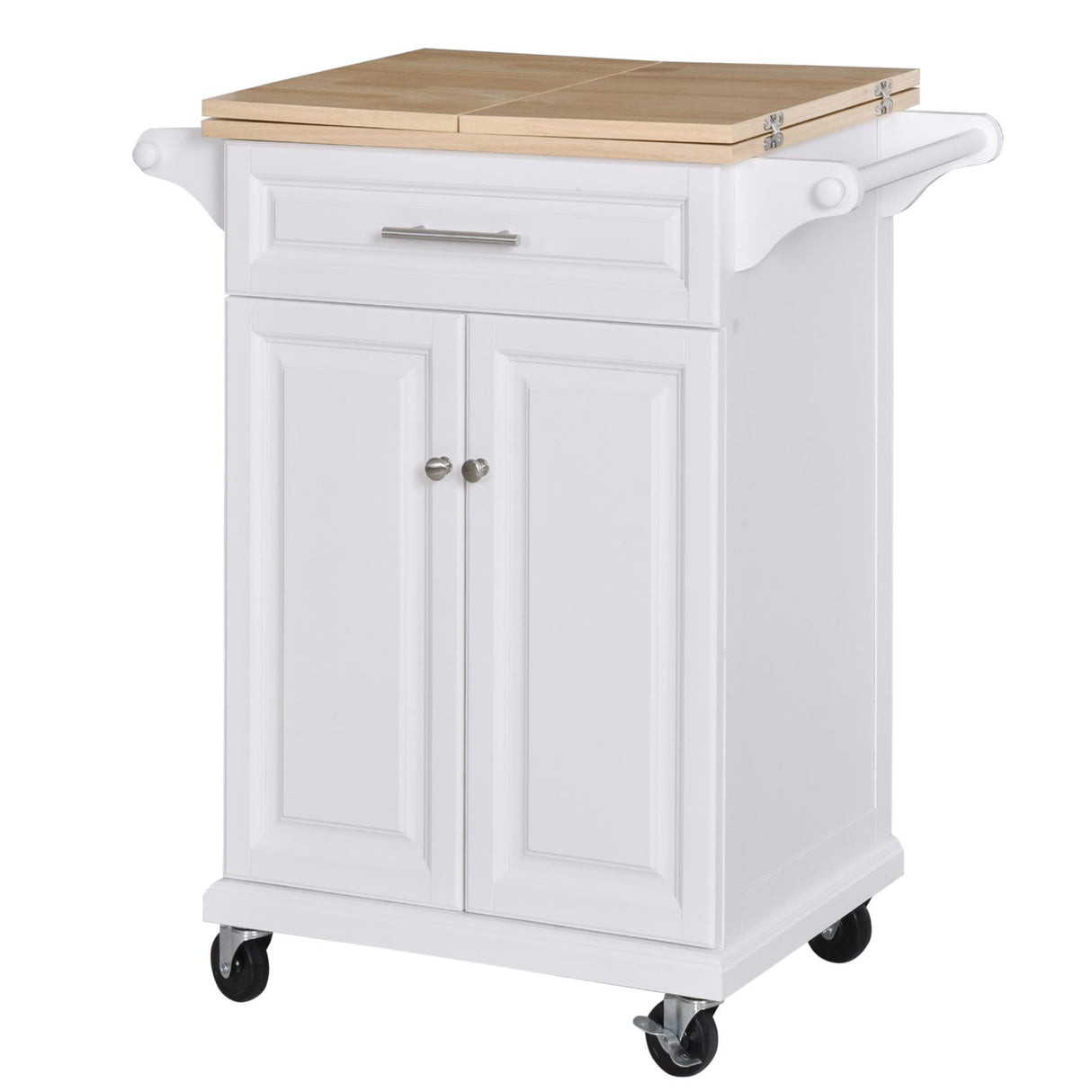 easycomfort easycomfort carrello da cucina espandibile in legno bianco con 1 cassetto e 1 armadietto ean 8055776910260