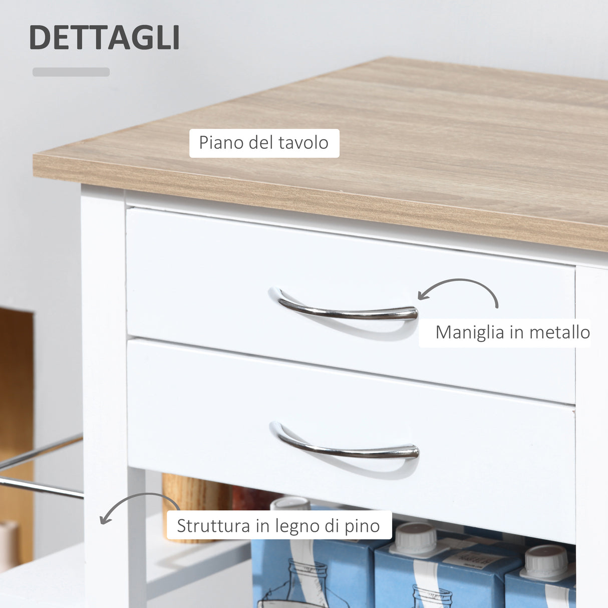 easycomfort easycomfort carrello da cucina con ruote mobile da cucina salvaspazio in legno massiccio 3 cassetti 3 cestelli 2 portaspezie 2 ripiani 92x37x82 cm ean 8054144134727