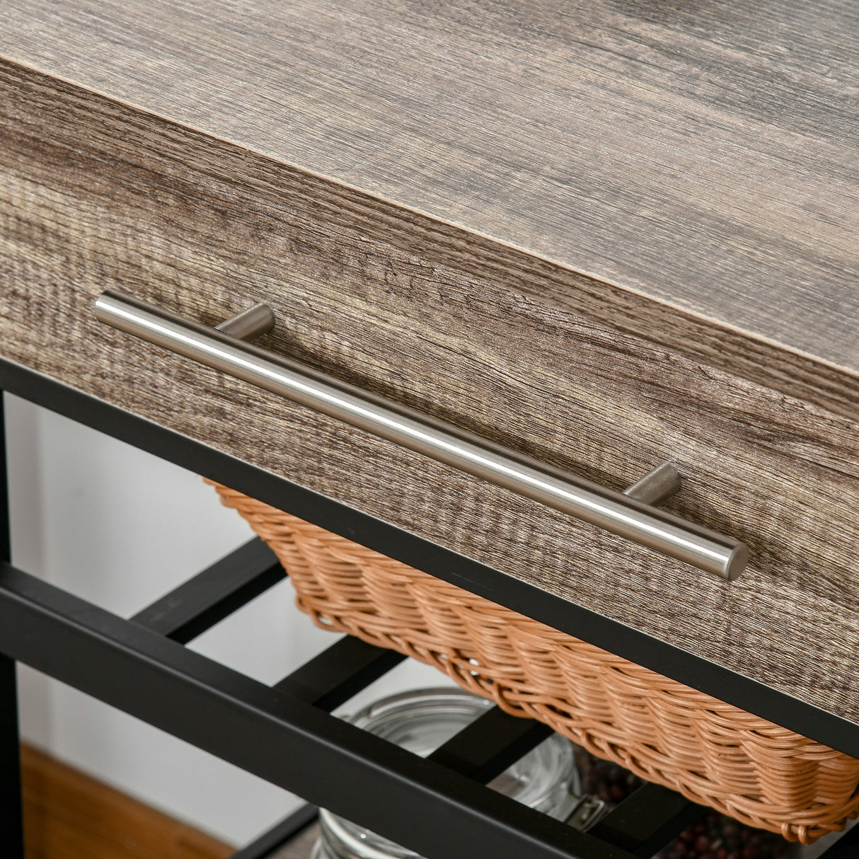 easycomfort easycomfort carrello da cucina portavivande con 3 cassetti e mensola mobiletto multiuso in legno truciolare 60x50x84 5cm quercia