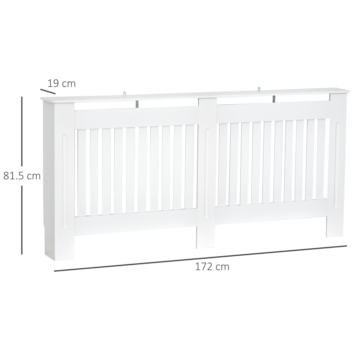 easycomfort easycomfort copritermosifone in legno mdf bianco 172x19x81cm