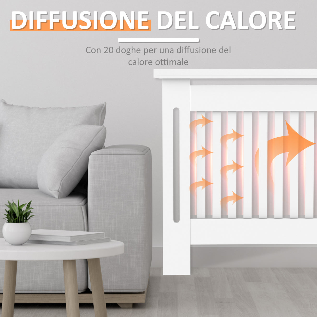 easycomfort easycomfort copritermosifone in legno mdf bianco 172x19x81cm