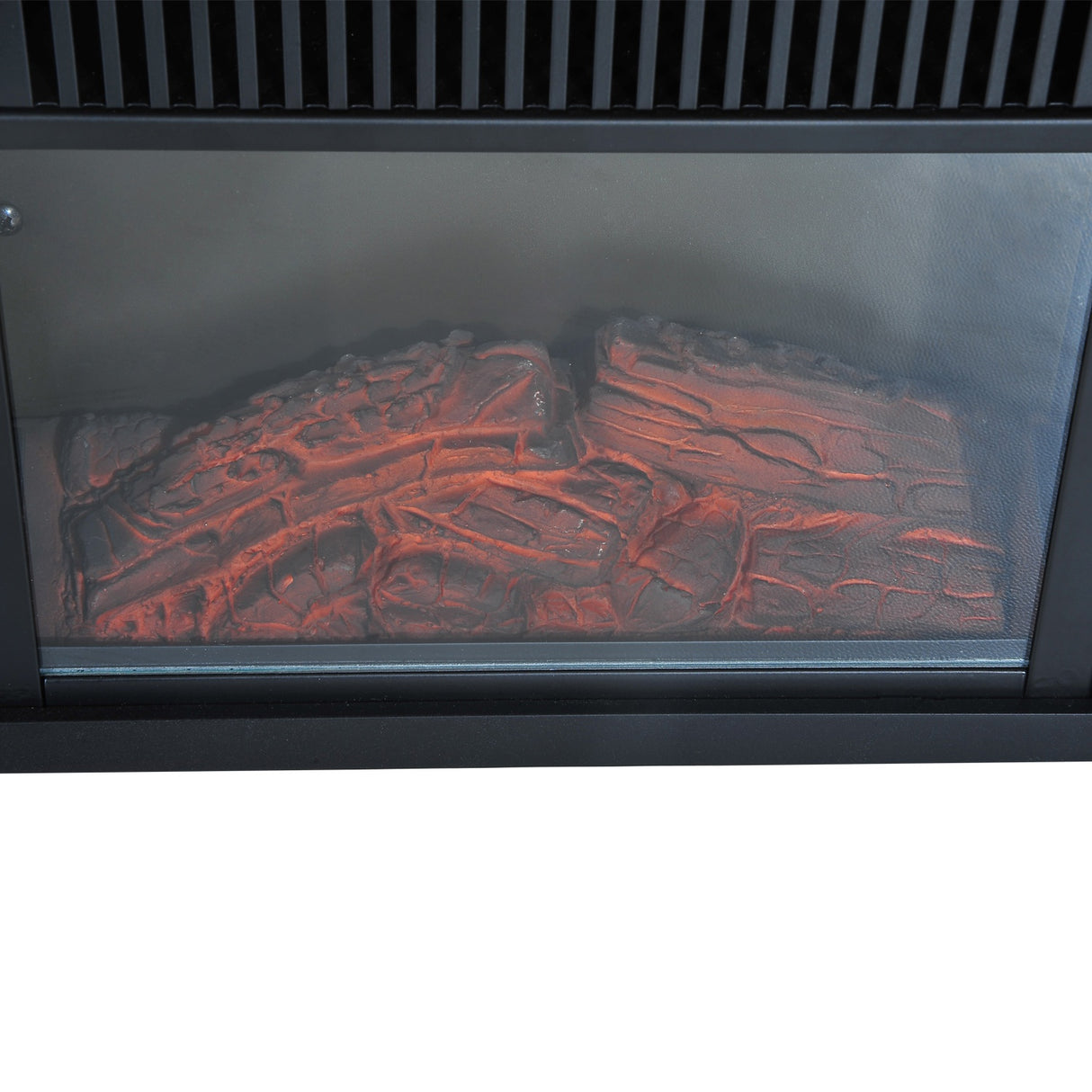 easycomfort easycomfort camino elettrico da terra potenza 600w 1200w in plastica e vetro temperato nero 34x17x25cm