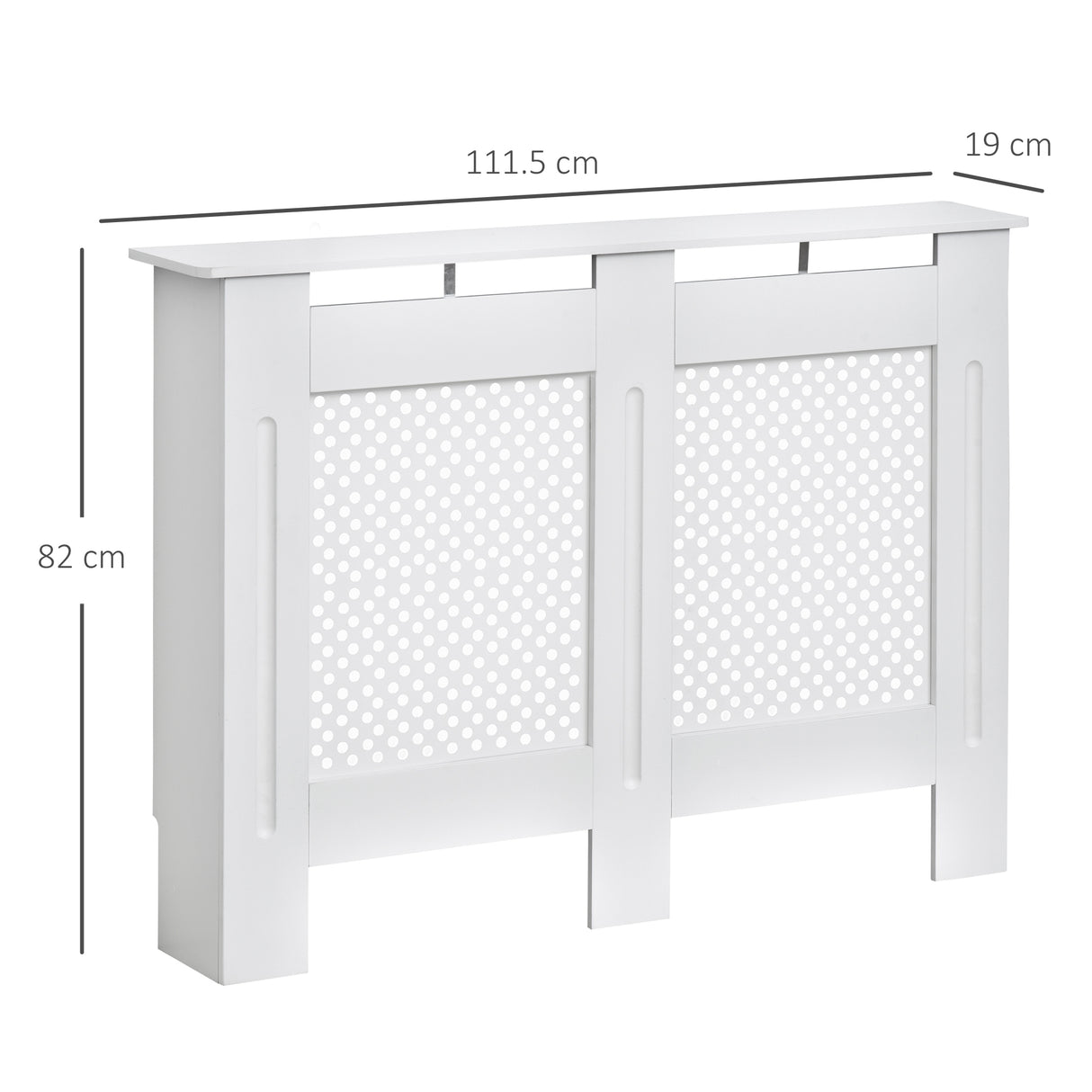 easycomfort easycomfort copritermosifone in legno a griglia bianco 111.5x82x19cm