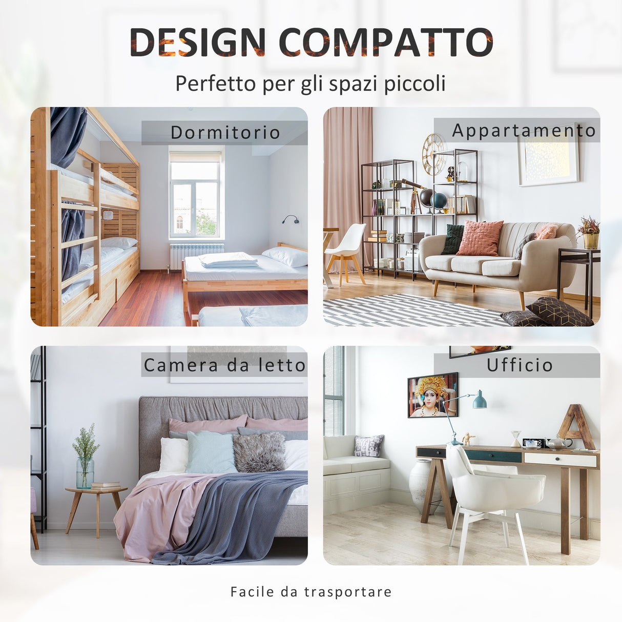 easycomfort easycomfort camino elettrico da terra 600w 1200w con effetto fiamma nero 34.5x17x31cm