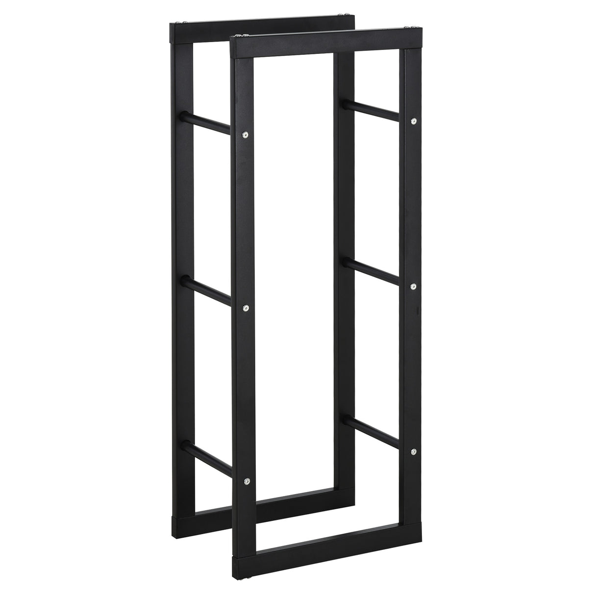 easycomfort easycomfort scaffale legnaia per interno ed esterno nero 40x25x100cm