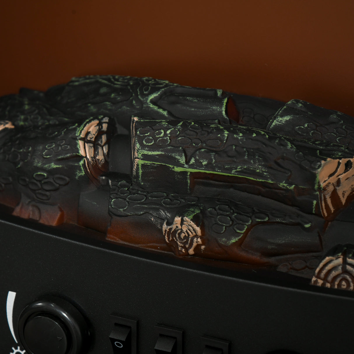 easycomfort camino elettrico da terra con effetto fiamma temperatura regolabile copertura 15 20m nero