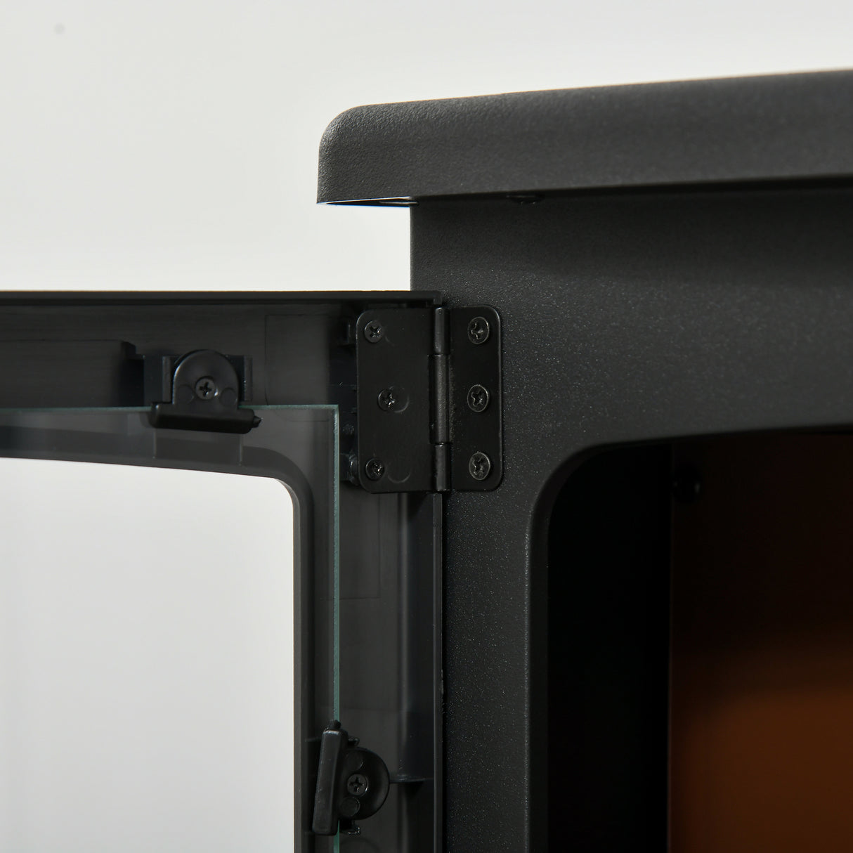 easycomfort camino elettrico da terra con effetto fiamma temperatura regolabile copertura 15 20m nero