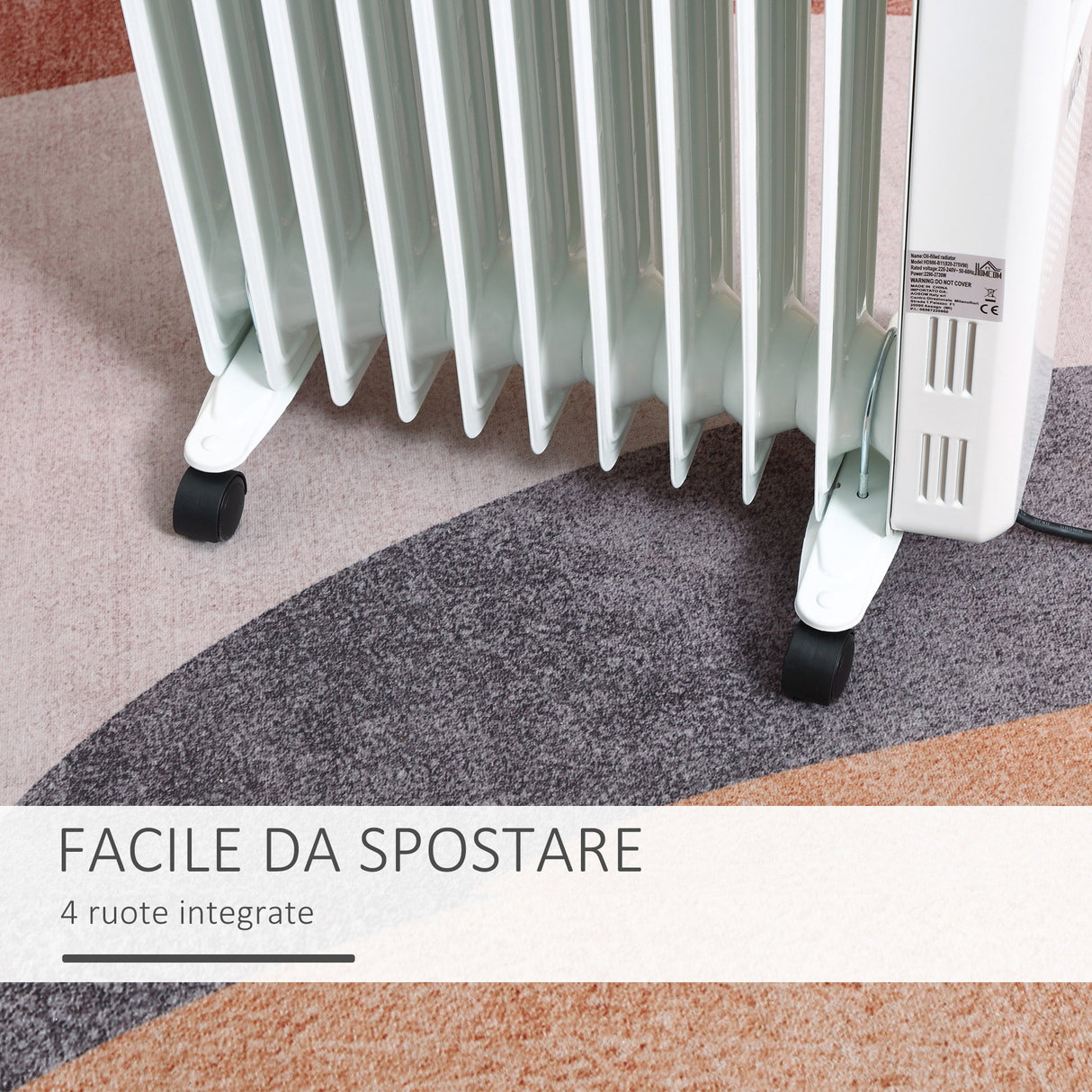 easycomfort easycomfort radiatore a olio a 11 elementi 3 livelli di riscaldamento e timer 50 5x24x63cm bianco