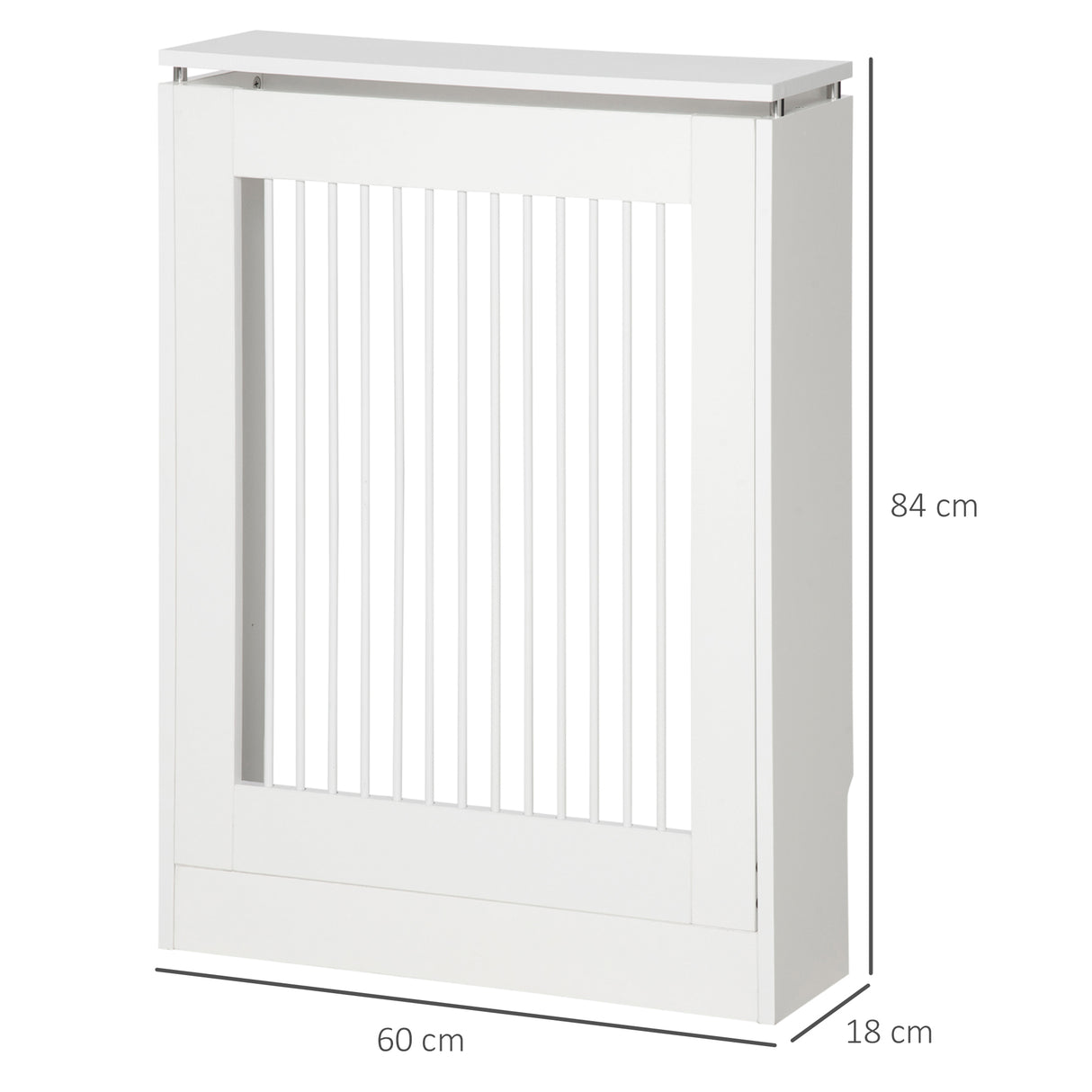 easycomfort copritermosifone a doghe moderno ed elegante per la casa in mdf e acciaio 60x18x84cm bianco