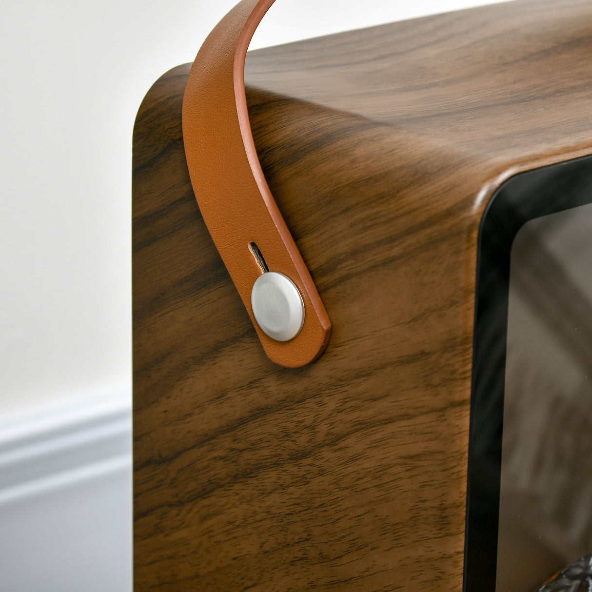 easycomfort camino elettrico con fiamma led 3 modalita di riscaldamento e interruttore di sicurezza 30.3x17.5x37.4 cm