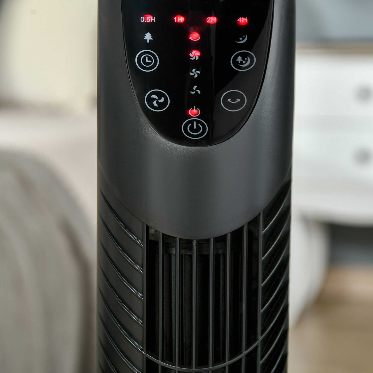 easycomfort easycomfort ventilatore a colonna con telecomando fino a 5m oscillante 70 con 3 modalita e 3 velocita timer 7 5h 40w nero 18x78 5cm