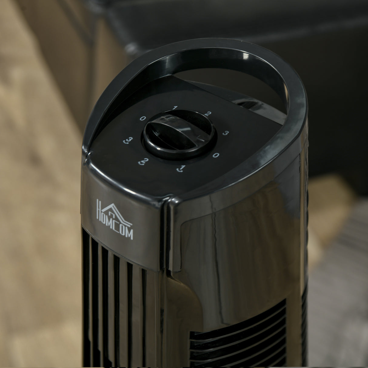 easycomfort easycomfort ventilatore a colonna moderno 3 velocita con oscillazione 70 ventilatore a torre con piantana rotonda e maniglia potenza 50w in pp 20x78 5cm nero