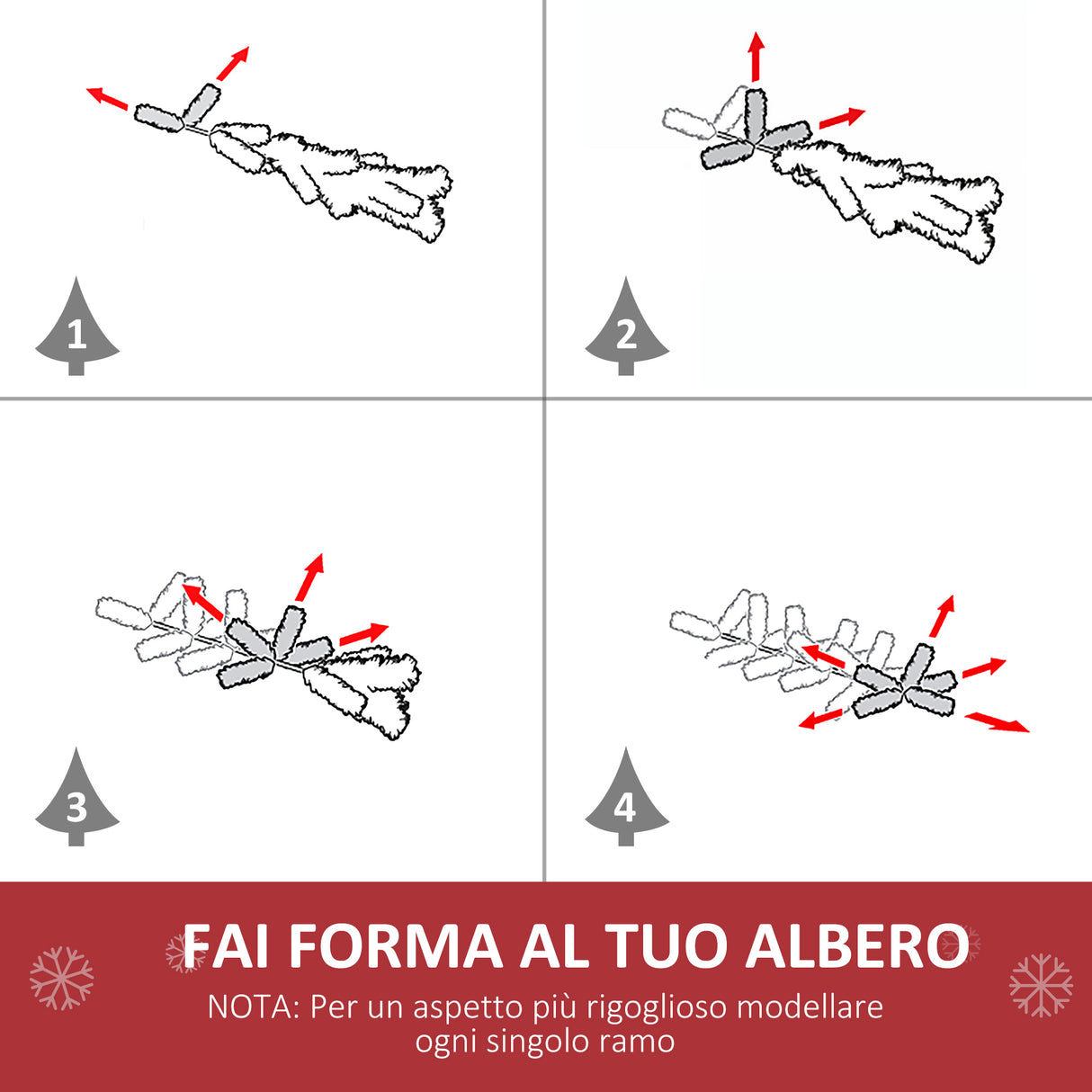 easycomfort easycomfort albero di natale 180cm con 230 luci a led e fibre ottiche colorate 230 rami in pvc ignifughi e base in metallo