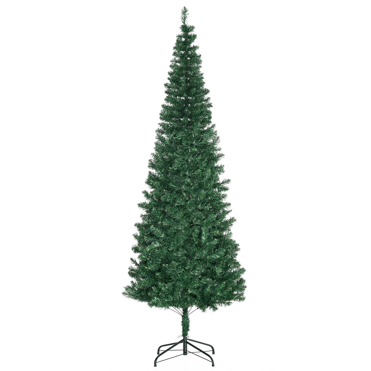 easycomfort easycomfort albero di natale artificiale slim 210cm con 631 rami supporto in metallo