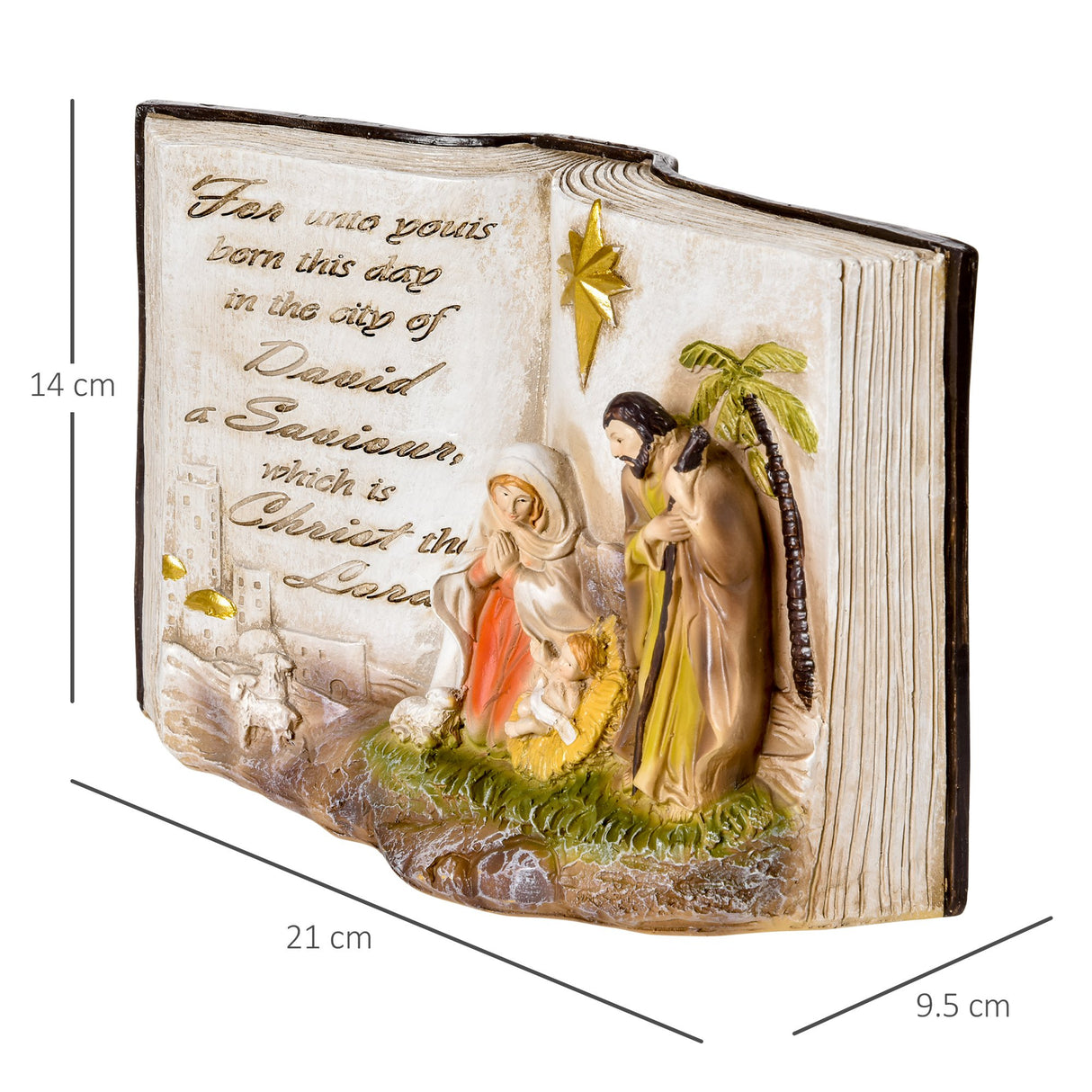 easycomfort easycomfort presepe di natale nativita con statuine 3d in resina 21 5x9 5x14cm