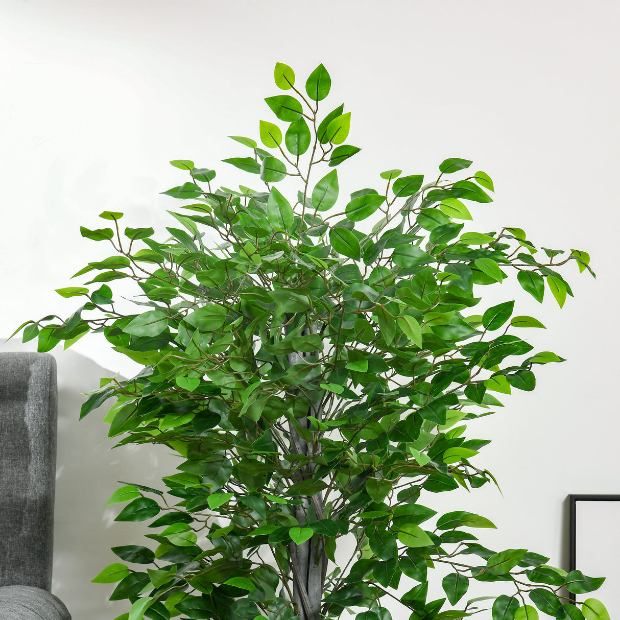 easycomfort pianta artificiale di ficus alta 135cm con vaso per interno ed esterno verde