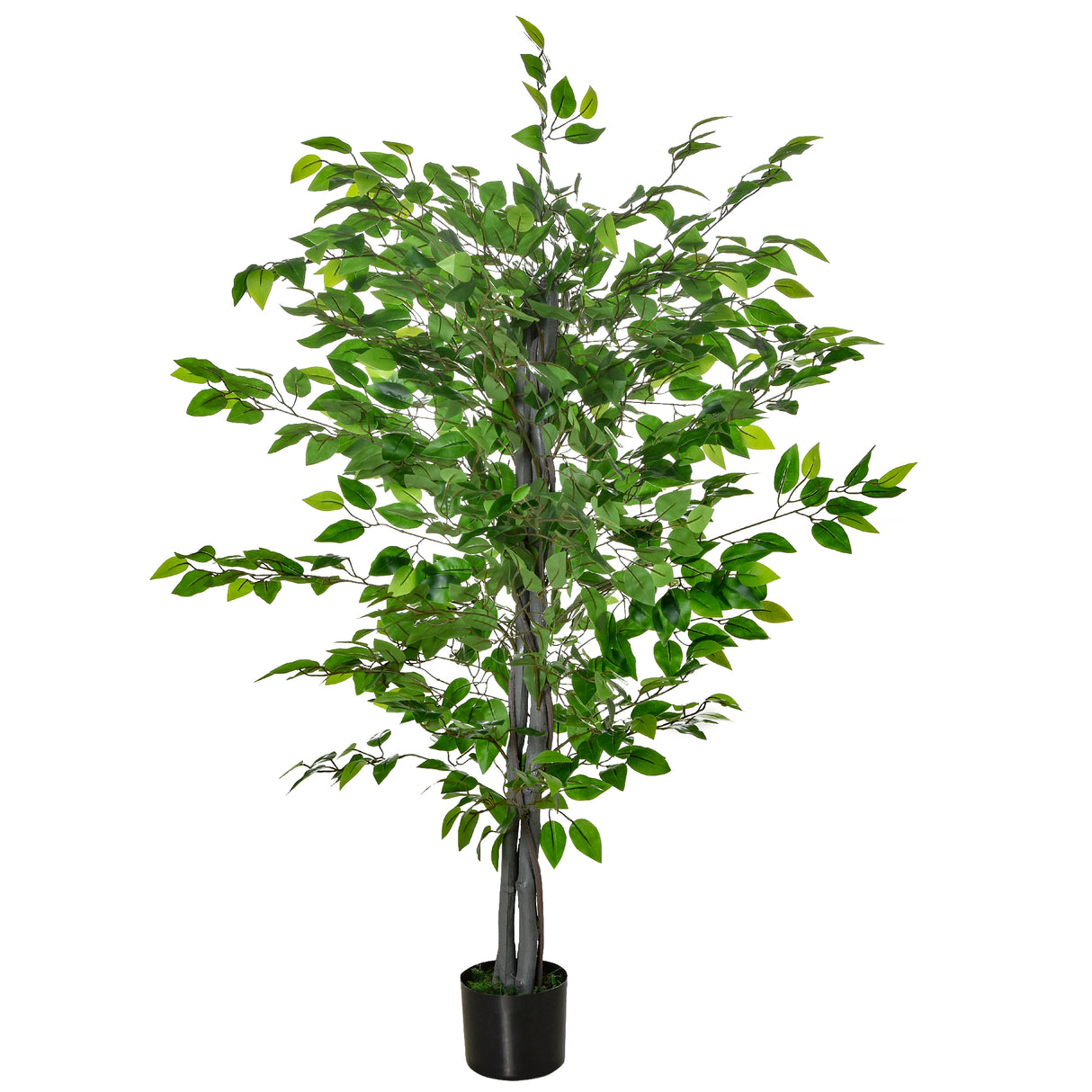 easycomfort pianta artificiale di ficus alta 135cm con vaso per interno ed esterno verde