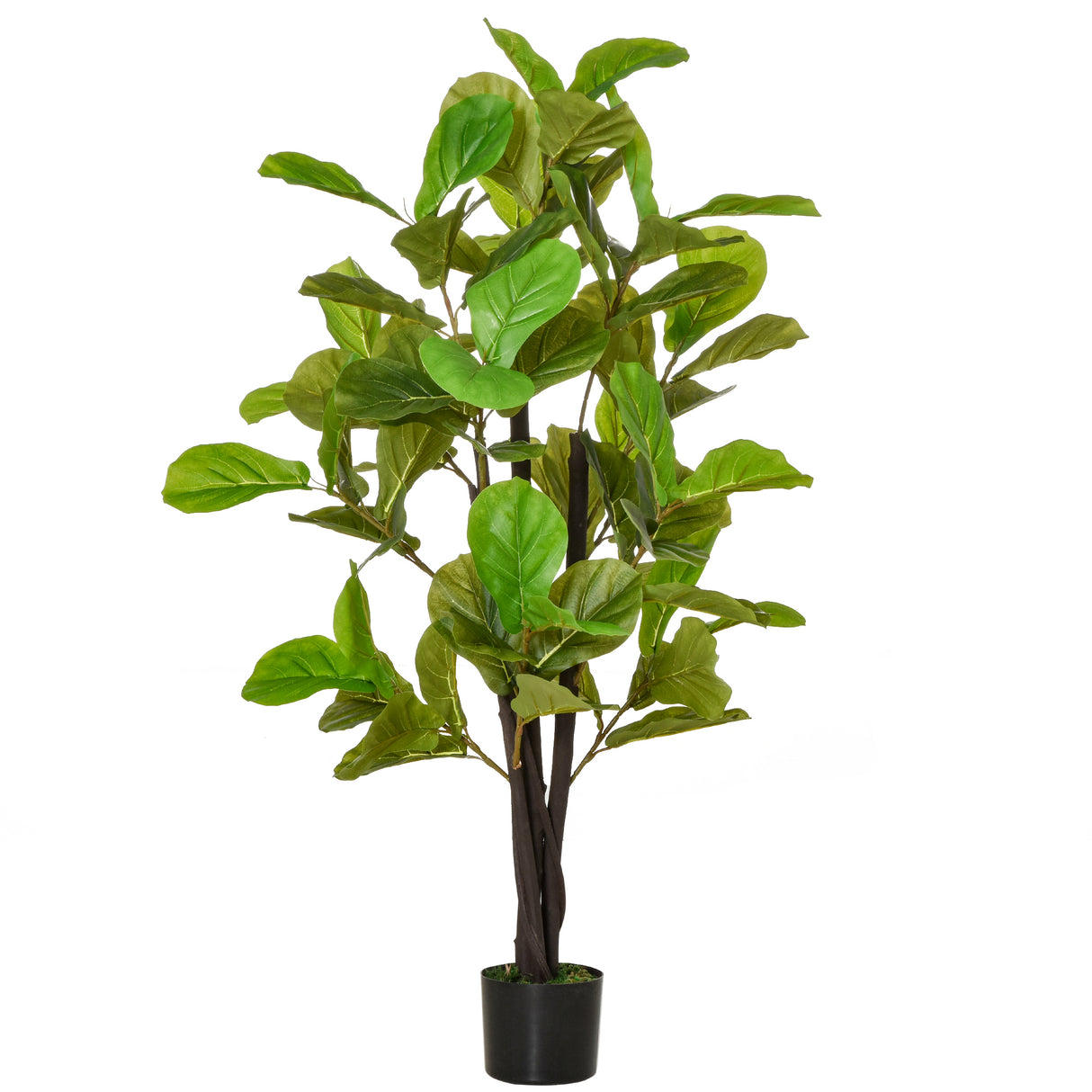 easycomfort ficus artificiale 130cm per interni ed esterni pianta artificiale realistica con 78 foglie