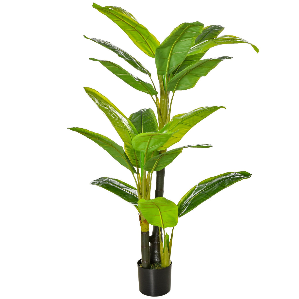 easycomfort banano pianta in vaso albero di banano artificiale pianta finta per interno ed esterno 150cm
